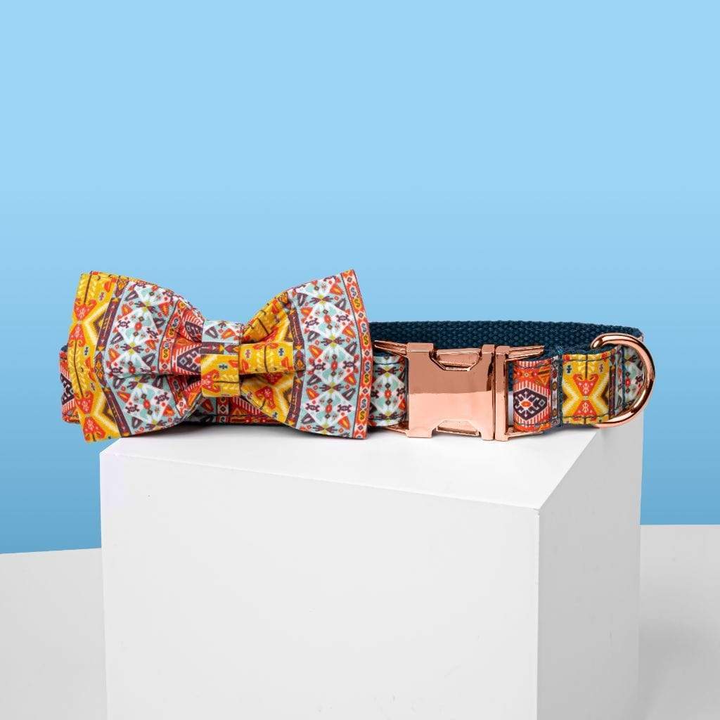 Bohemian Bow Tie Dog Collar - Barker & Bone 