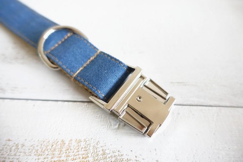 Denim Dog Collar &amp; Leash Set - Barker &amp; Bone 