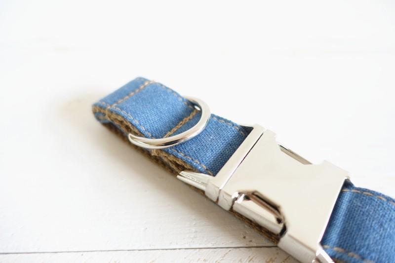 Denim Dog Collar &amp; Leash Set - Barker &amp; Bone 