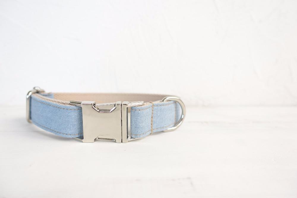 Dog Collar &amp; Leash | Light Denim - Barker &amp; Bone 