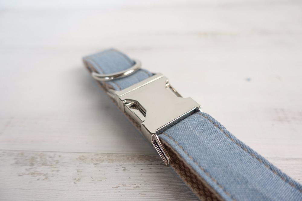 Dog Collar &amp; Leash | Light Denim - Barker &amp; Bone 