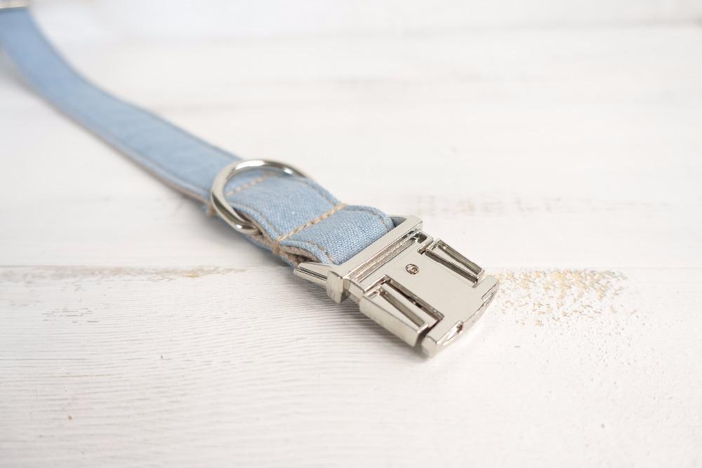 Dog Collar &amp; Leash | Light Denim - Barker &amp; Bone 