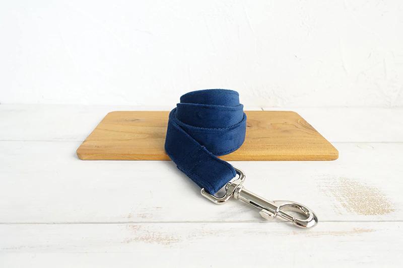 Dark Blue Dog Collar &amp; Leash Set - Barker &amp; Bone 