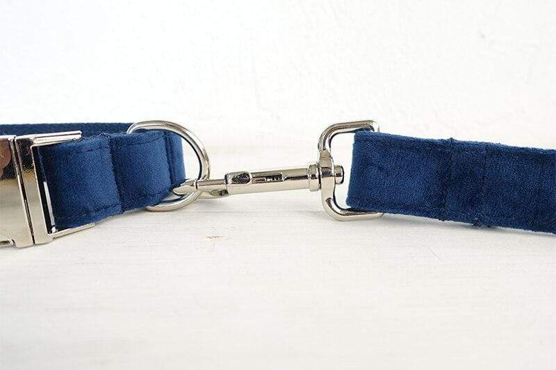 Dark Blue Dog Collar &amp; Leash Set - Barker &amp; Bone 