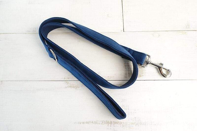 Dark Blue Dog Collar &amp; Leash Set - Barker &amp; Bone 