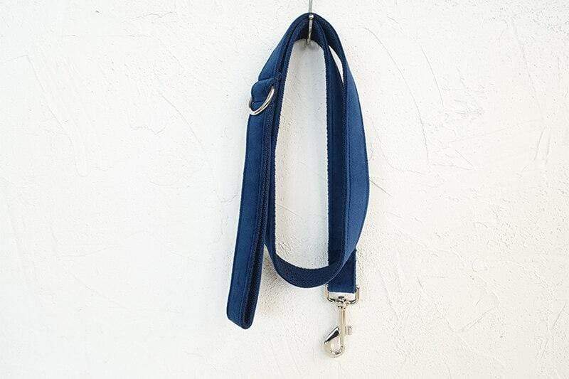 Dark Blue Dog Collar &amp; Leash Set - Barker &amp; Bone 