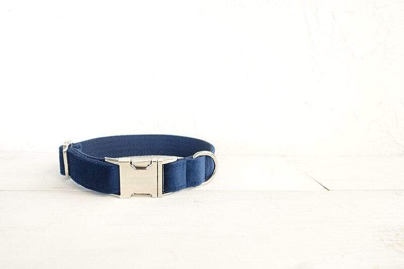 Dark Blue Dog Collar &amp; Leash Set - Barker &amp; Bone 