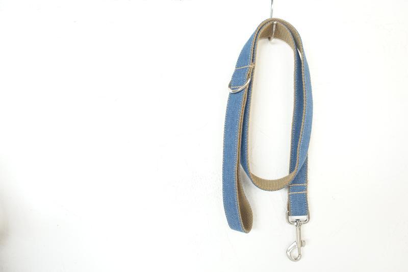 Denim Dog Collar &amp; Leash Set - Barker &amp; Bone 