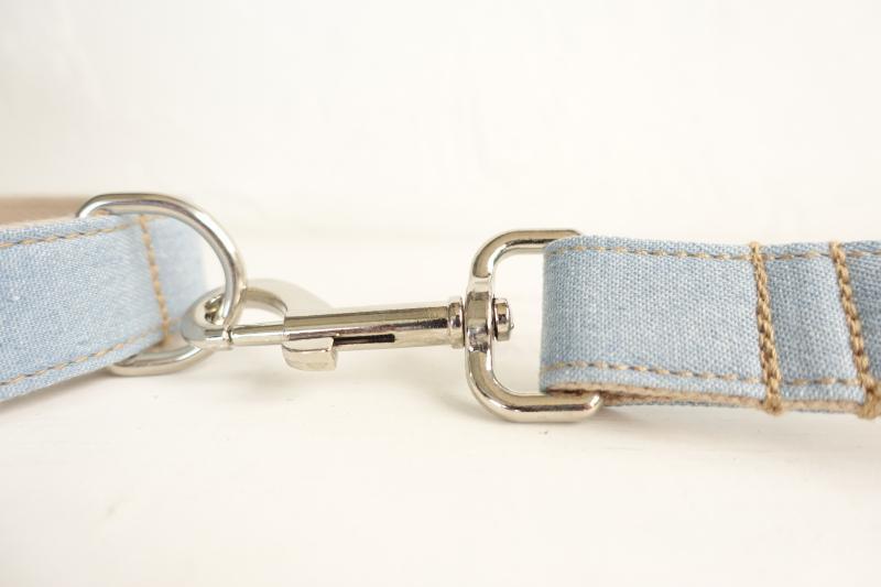 Dog Collar &amp; Leash | Light Denim - Barker &amp; Bone 