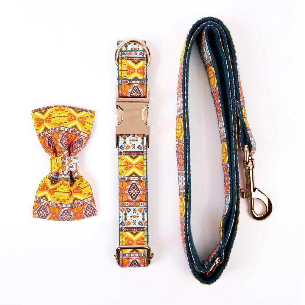 Luxe Dog Collar &amp; Leash | Bohemian - Barker &amp; Bone 