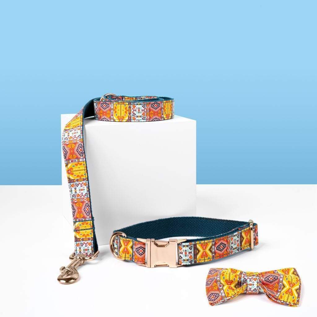 Luxe Dog Collar &amp; Leash | Bohemian - Barker &amp; Bone 