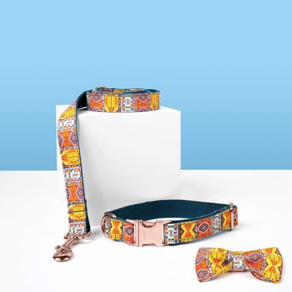 Luxe Dog Collar &amp; Leash | Bohemian - Barker &amp; Bone 