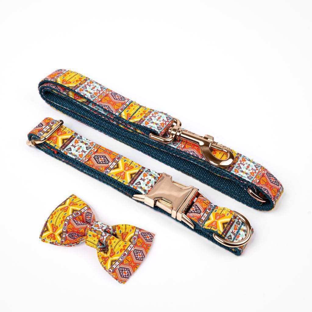 Luxe Dog Collar &amp; Leash | Bohemian - Barker &amp; Bone 