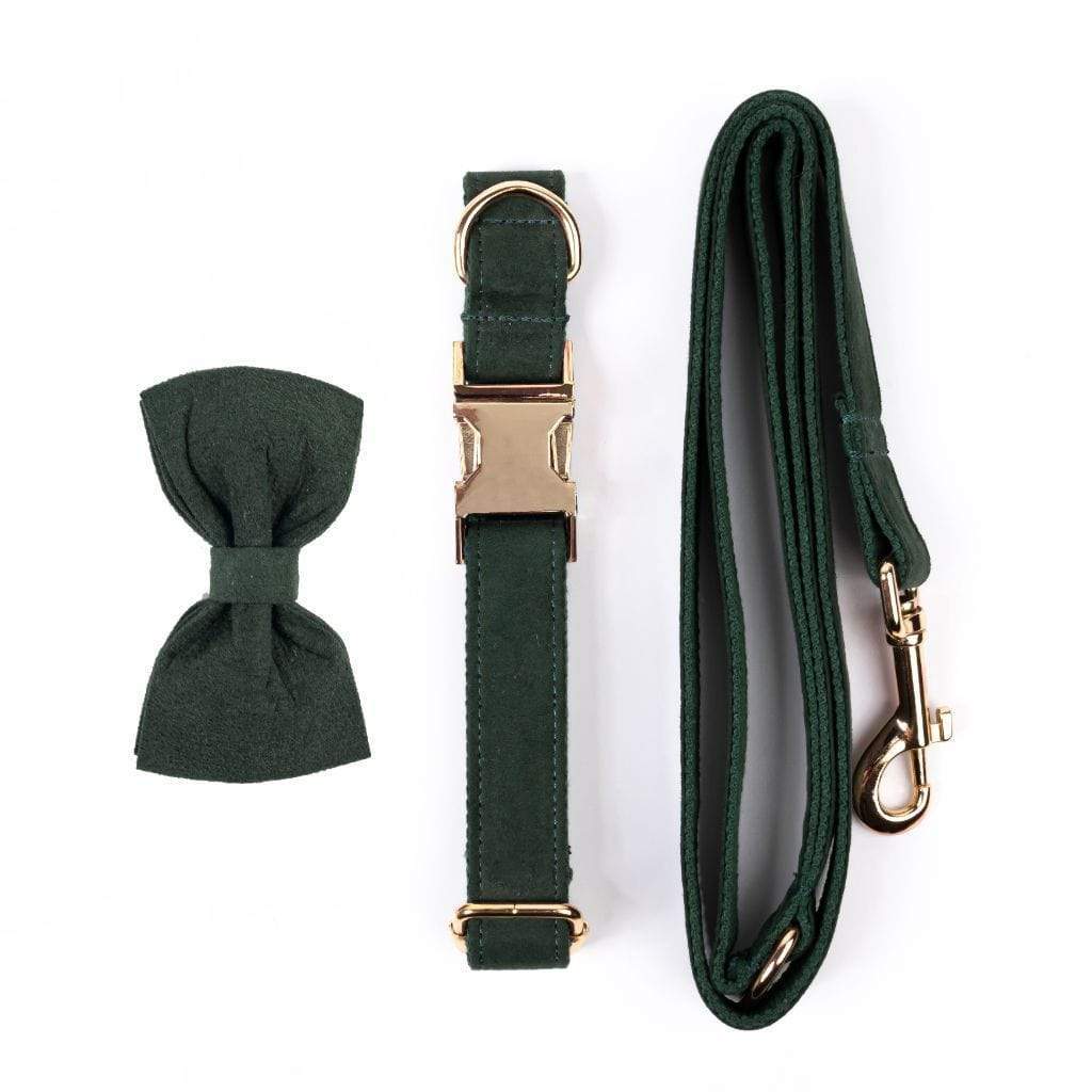  Luxe Dog Collar &amp; Leash | Dark Green - Barker &amp; Bone 