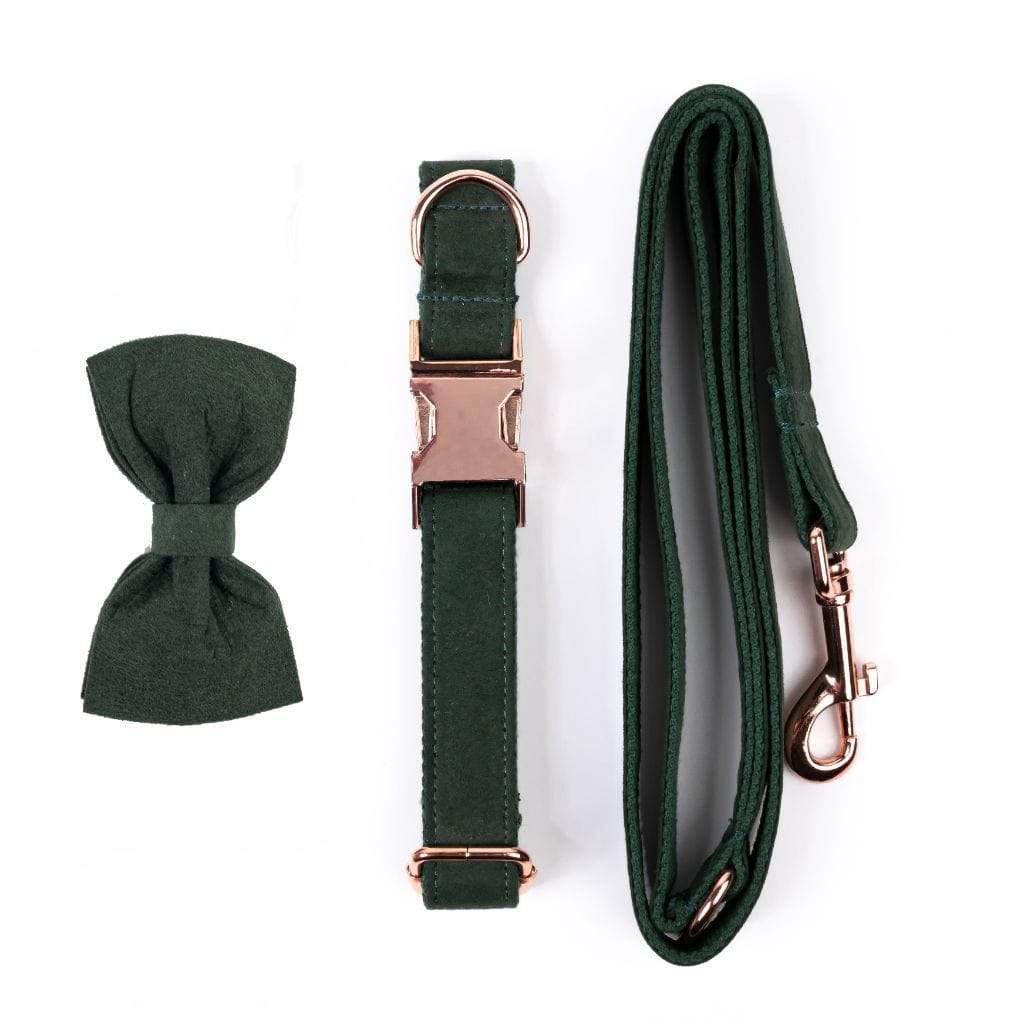  Luxe Dog Collar &amp; Leash | Dark Green - Barker &amp; Bone 