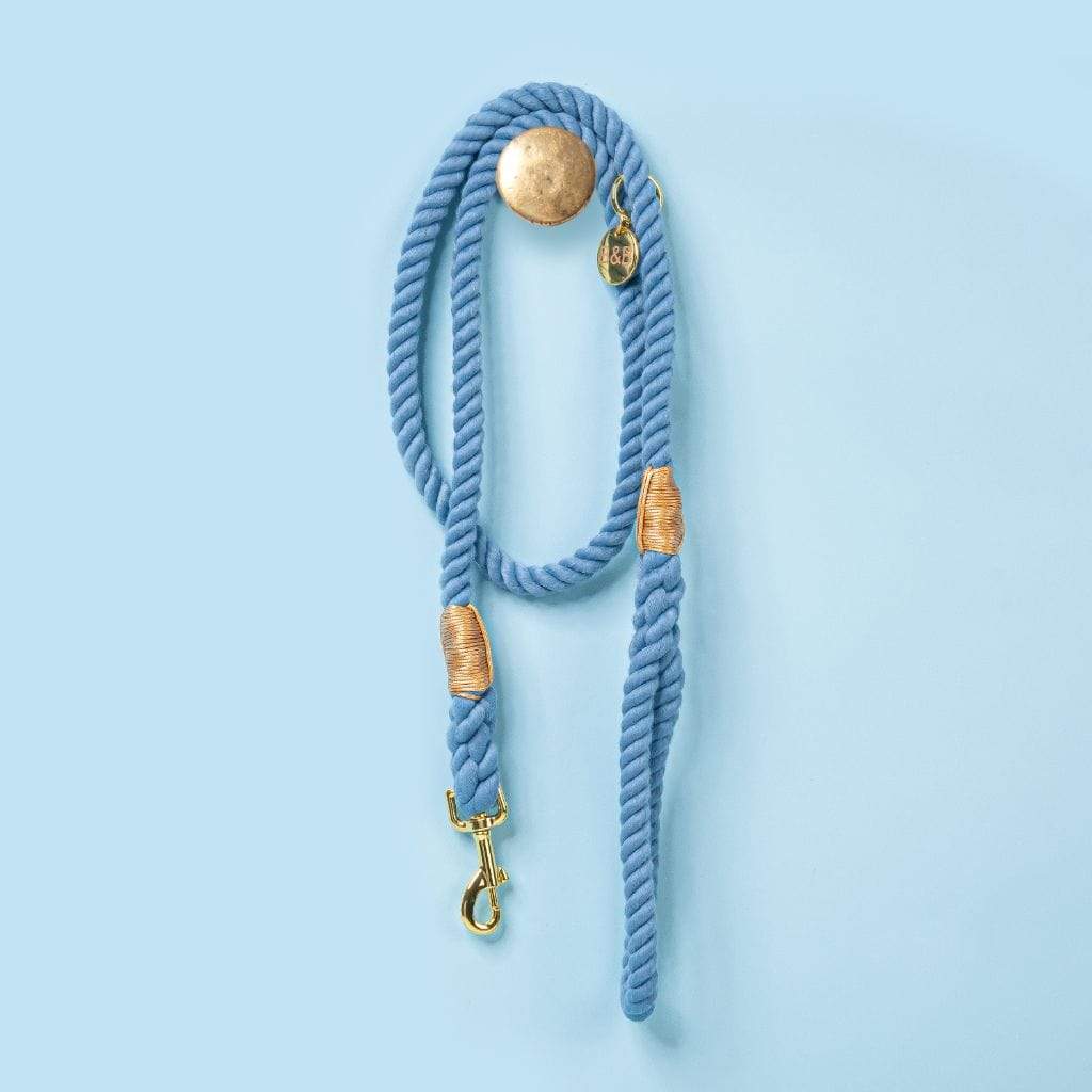 Rope Dog Leash | Faded Denim- Barker & Bone 